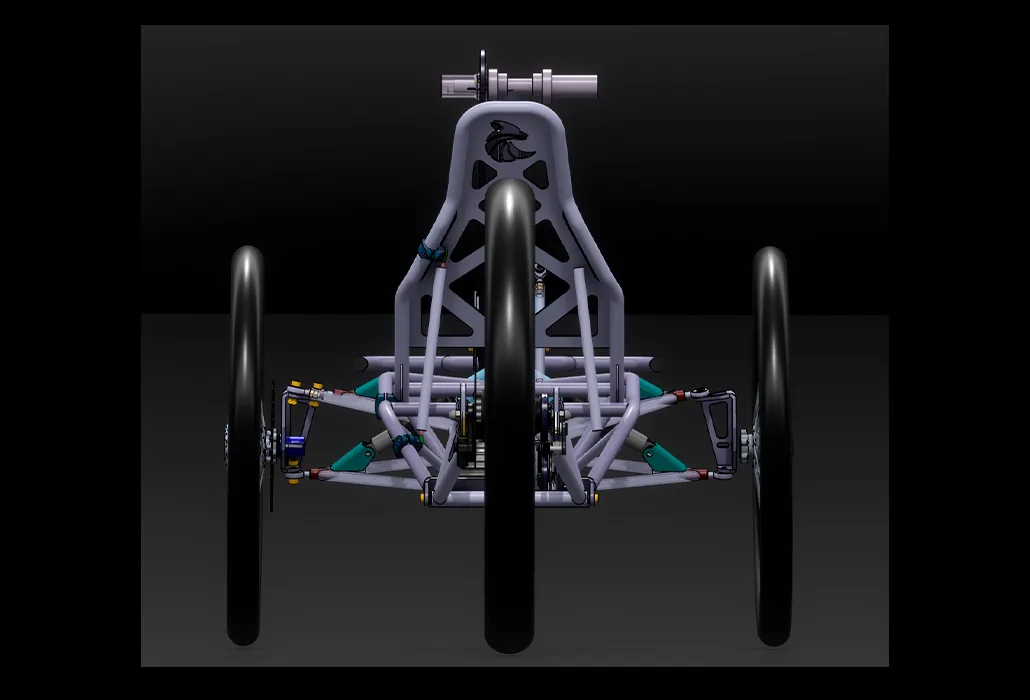 Orthotec Rollstuhlsport OT FOXX K1 Rückansicht visualisiert