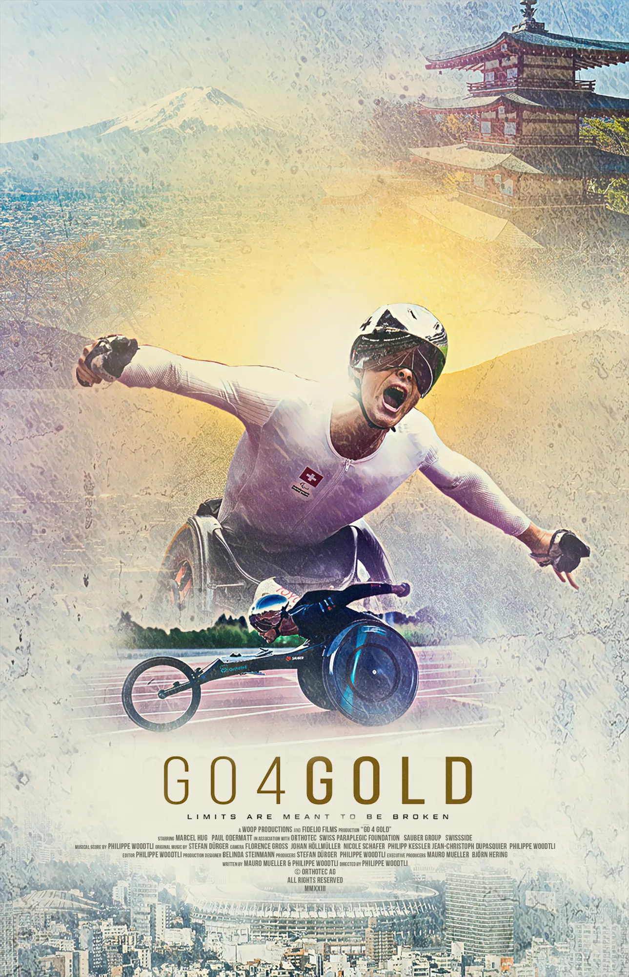 Filmplakat GO4GOLD, 2023 @ Orthotec / Schweizer Paraplegiker-Stiftung