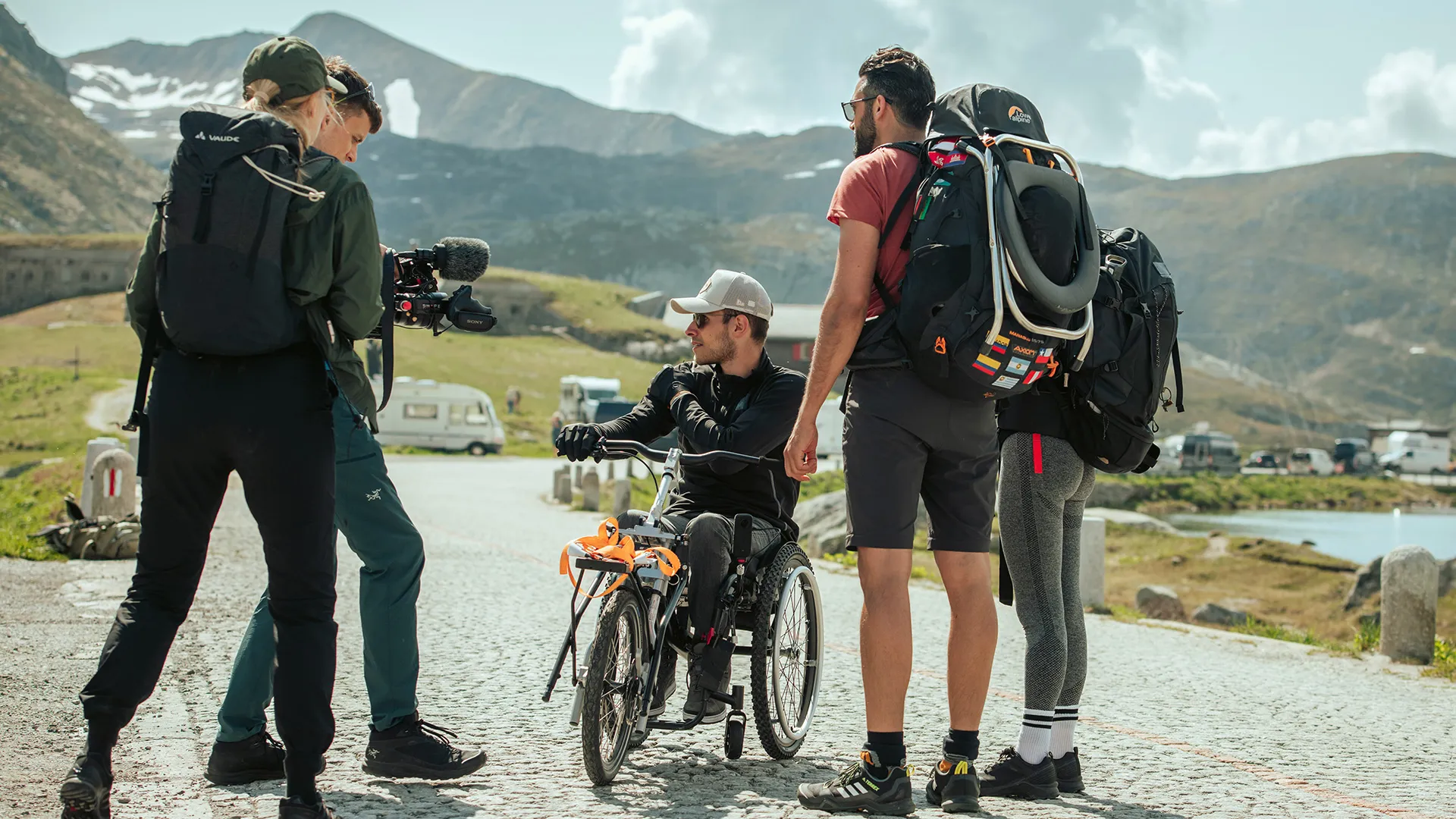 Eines der Teams auf dem Gotthard