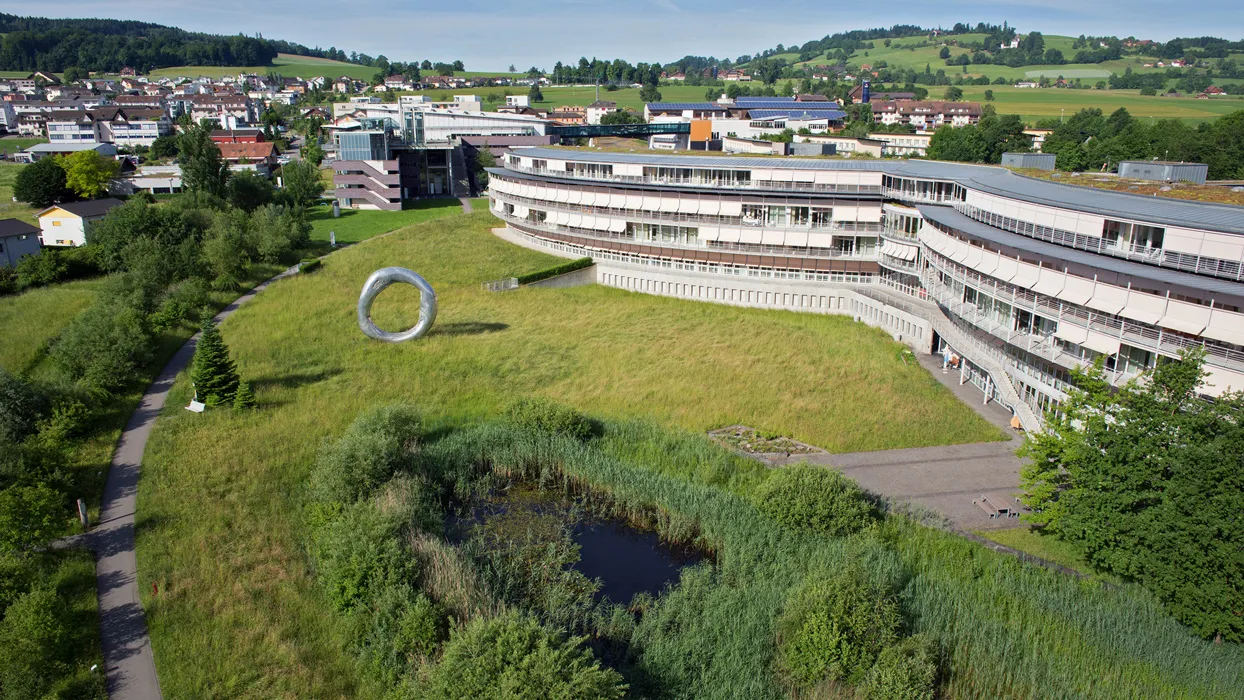 Luftansicht Schweizer Paraplegiker-Zentrum