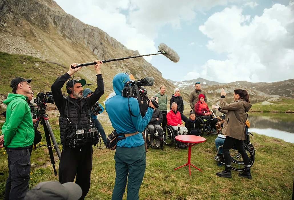 Aufnahmen von hinter den Kulissen der Sendung SRF Ohne Limit