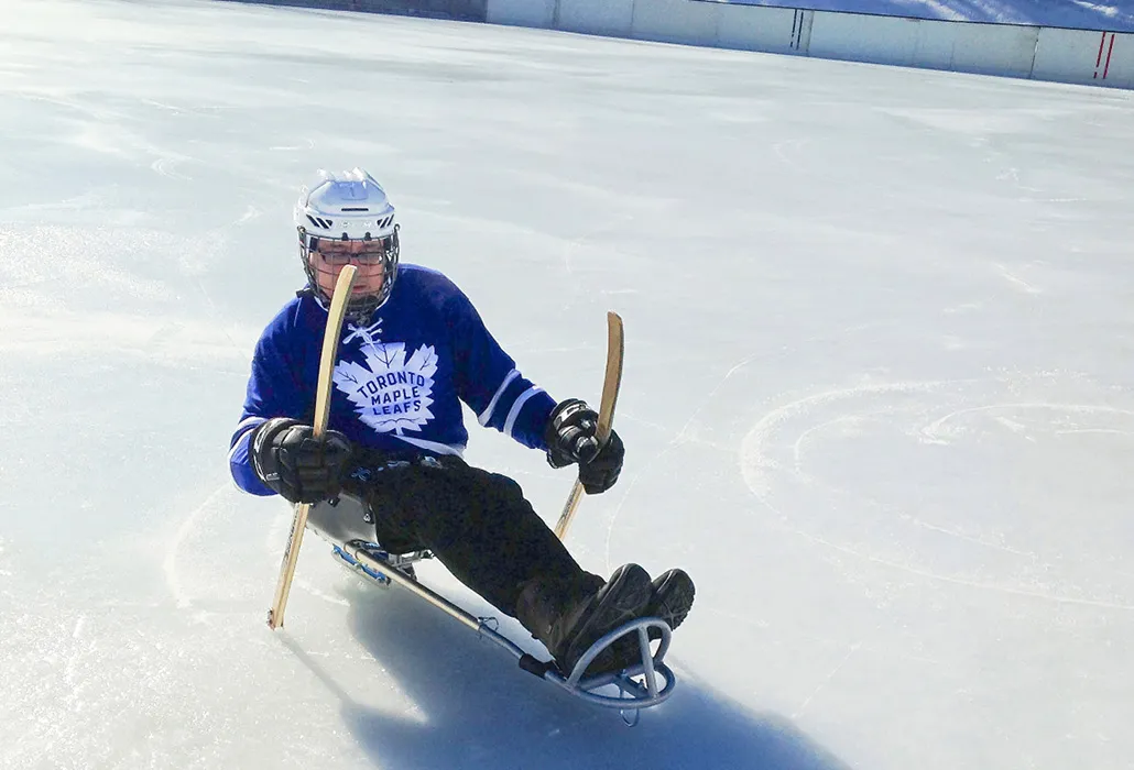 Markus Böni am Icehockey spielen