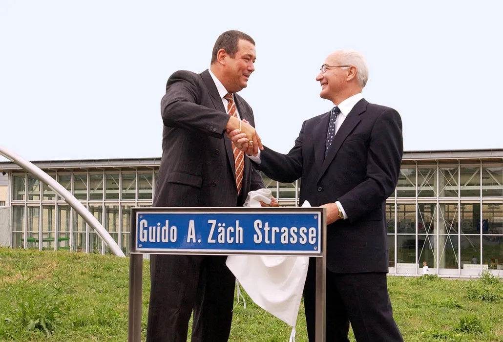 Einweihung Guido A. Zäch Strasse mit Guido A. Zäch