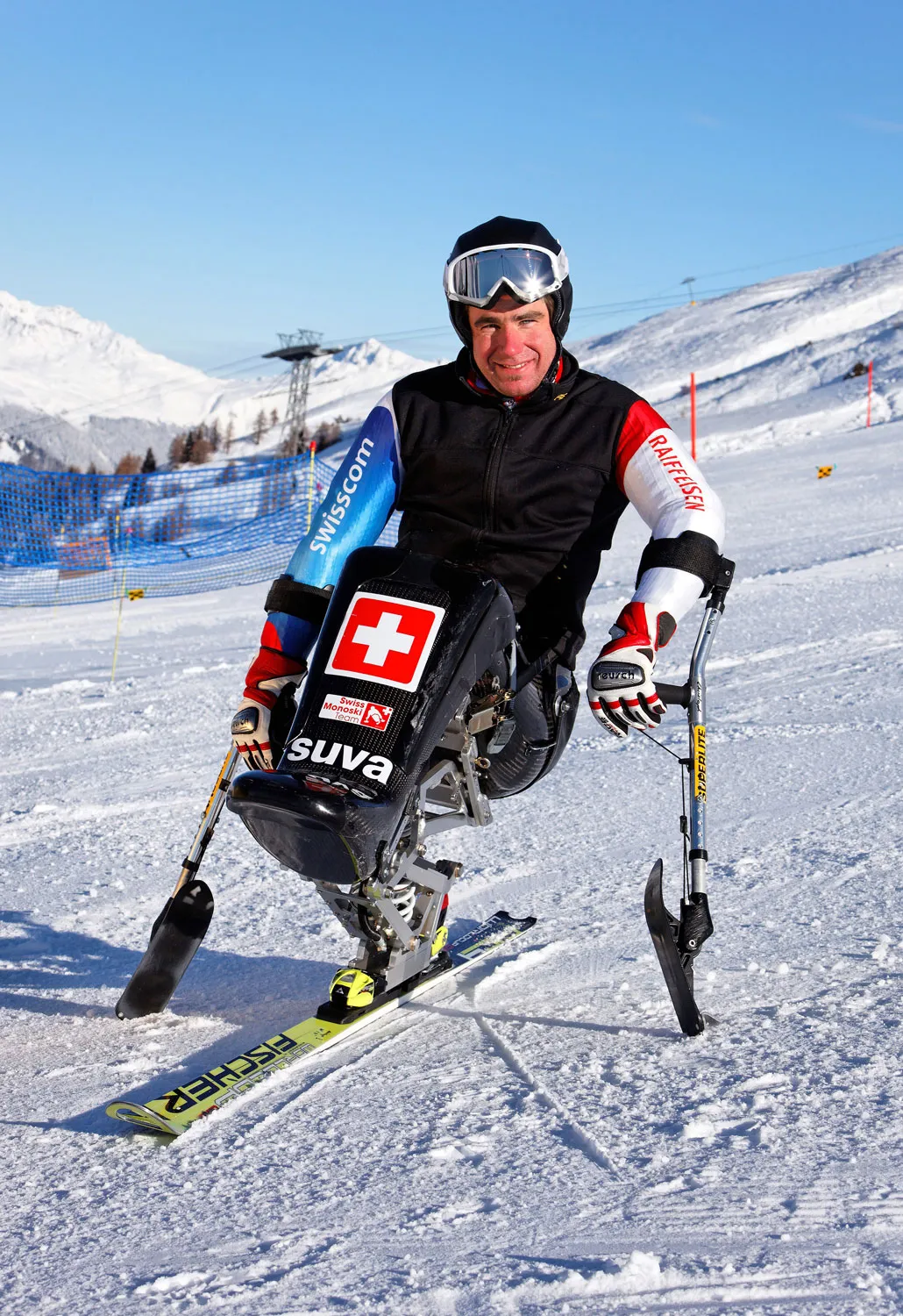 Christoph Kunz auf dem Monoski