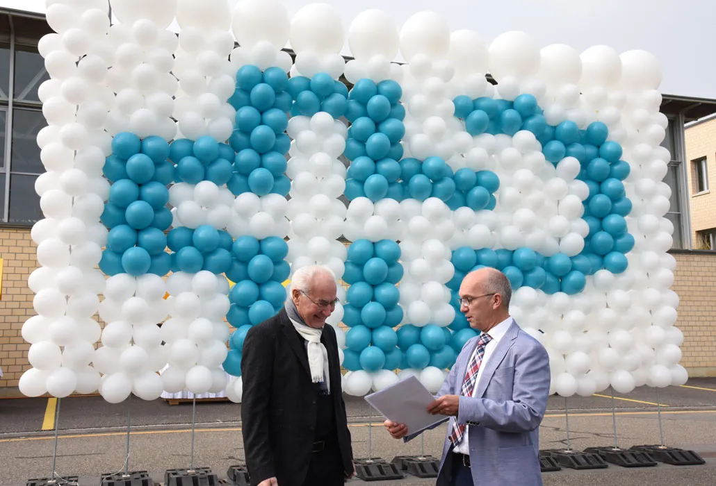 Guido A. Zäch (l.) undHans Peter Gmünder, SPZ-Direktor