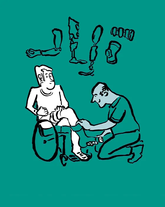 Orthotec Bewegungsfreiheit Illustration Beratung